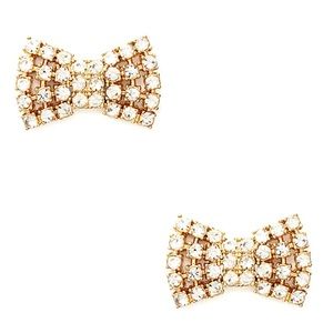 Kate Spade Sparkling GOLD Bow Earrings